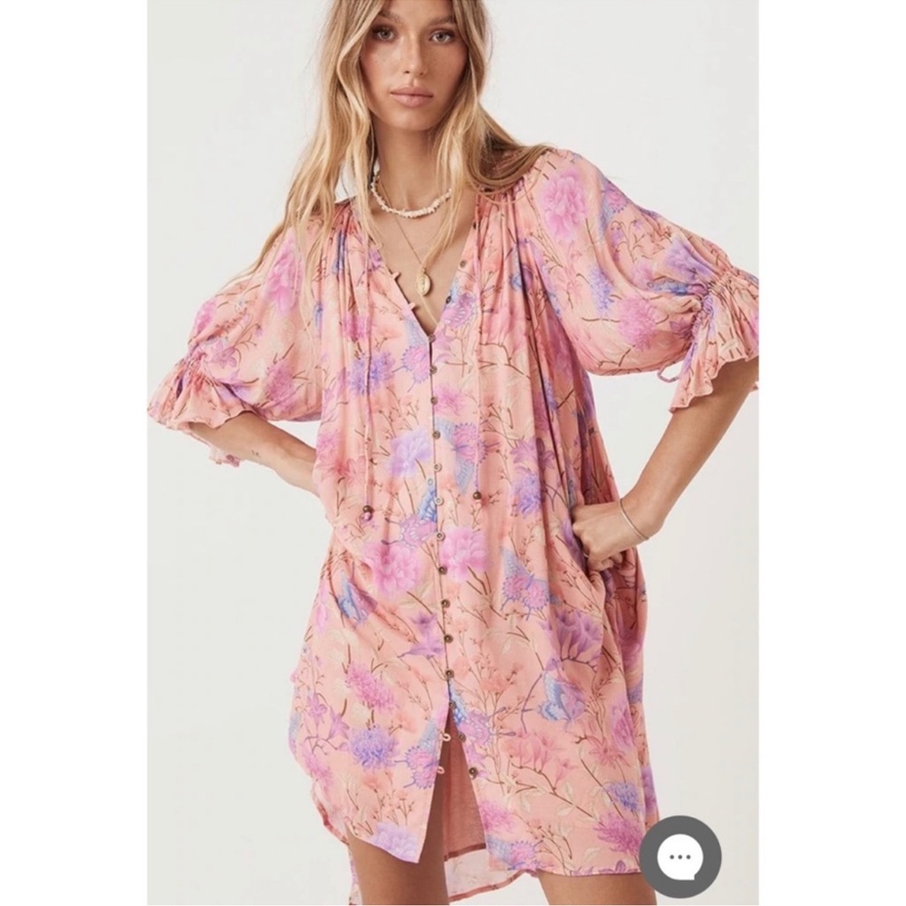 SPELL butterfly mini dress